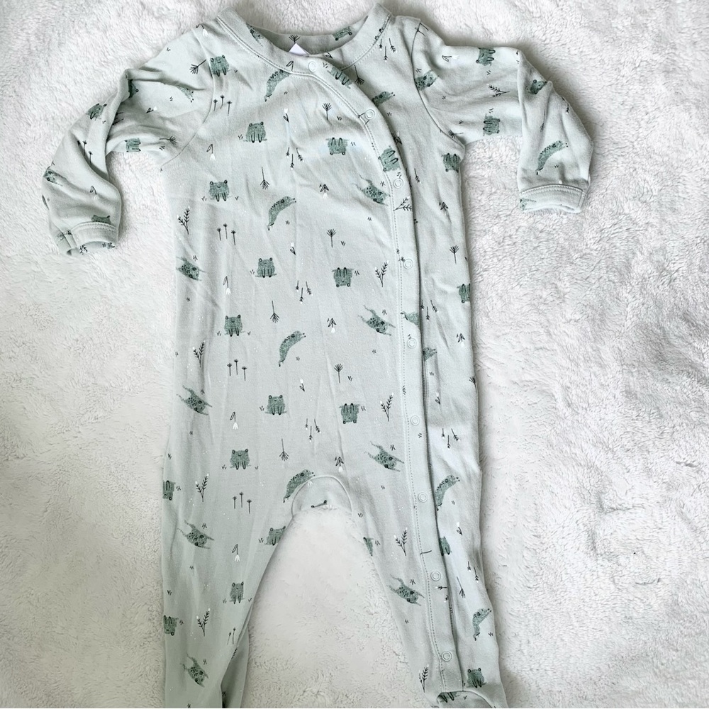 Nordstrom Footed Onesie in Frog Print, Size 6M